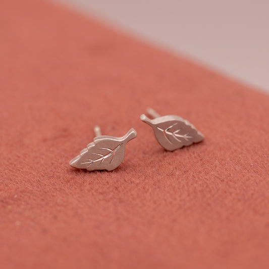 Boucle d'oreille Feuille de rose